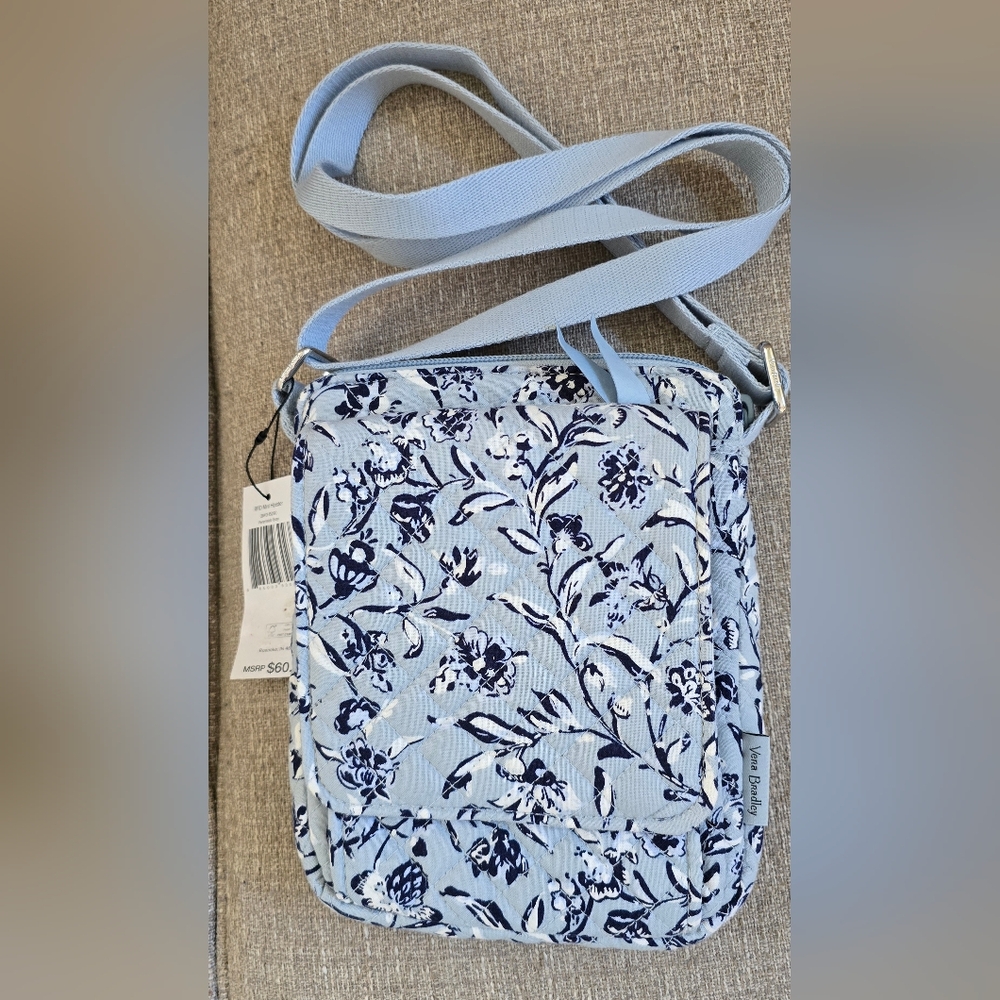 Vera Bradley Mini Hipster Perennials Gray RFID